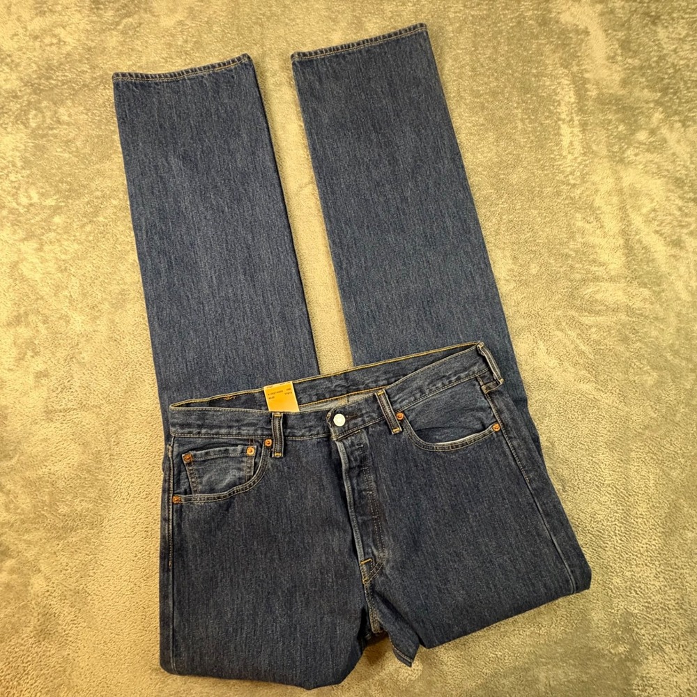 Levi's 501 Men's 35x38 Dark Wash NWT Original Fit Button Fly Big & Tall Jeans